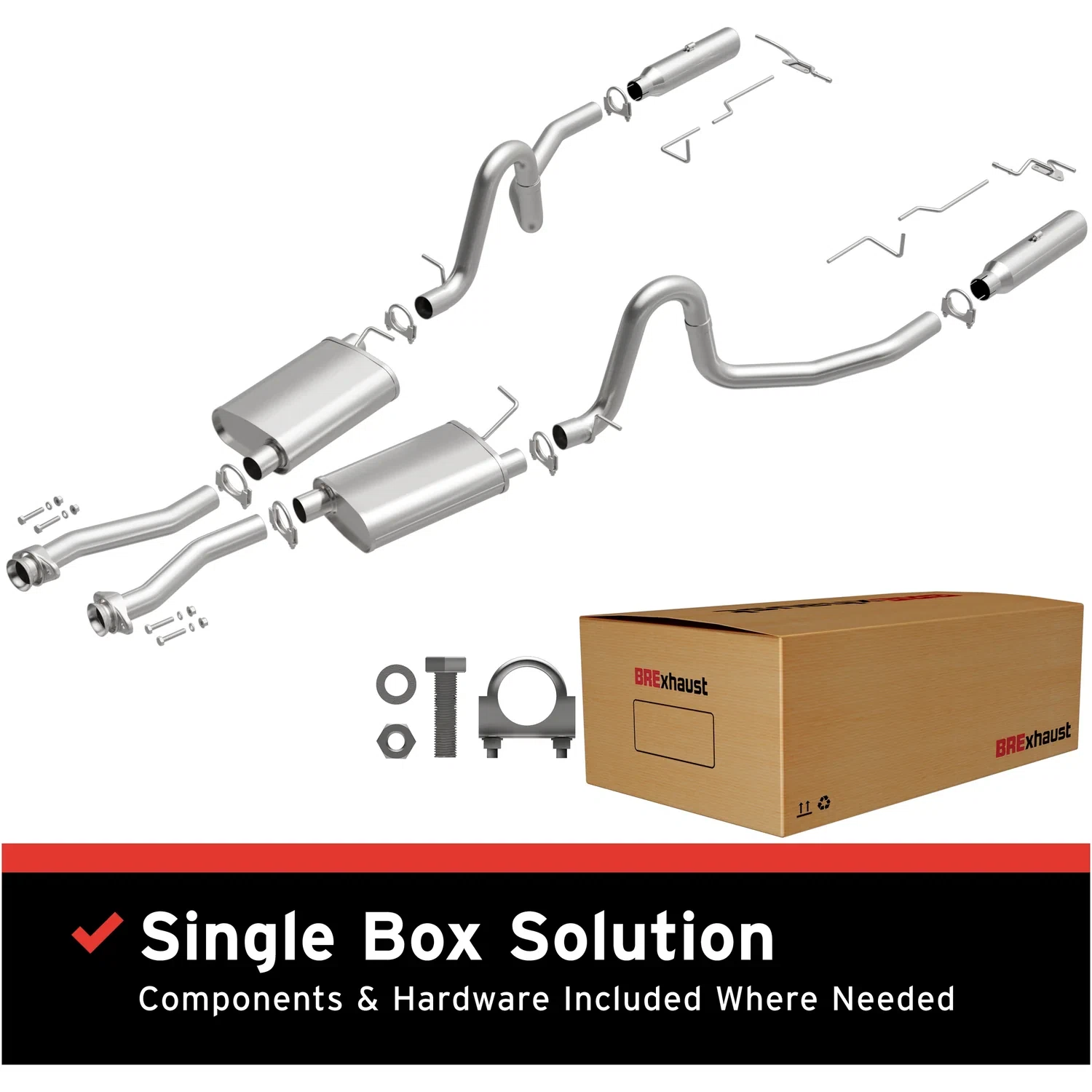 Fits 1994-1998 Ford Mustang Direct-Fit Replacement Exhaust System